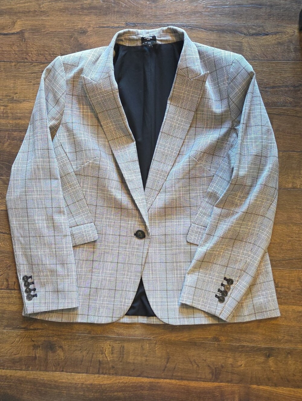 Express Women's Gray Glen Plaid Blazer